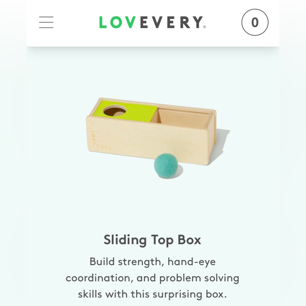 Lovevery Sliding Top Box (newer narrow box)